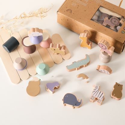 Wooden Animal Stacking Toy