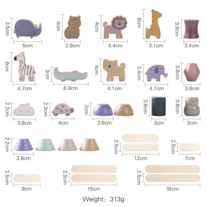 Wooden Animal Stacking Toy