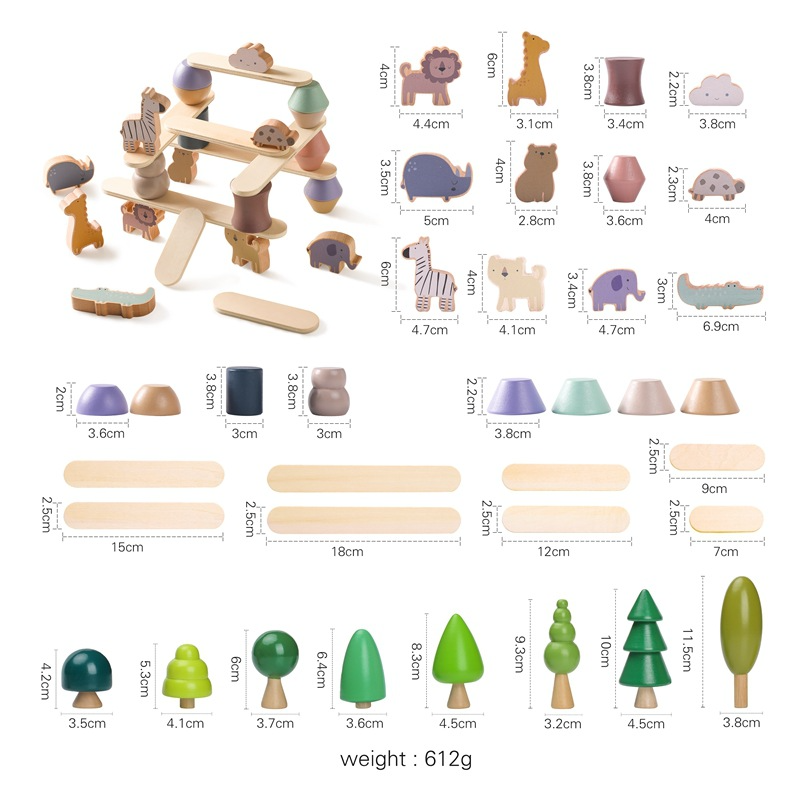 Wooden Animal Stacking Toy