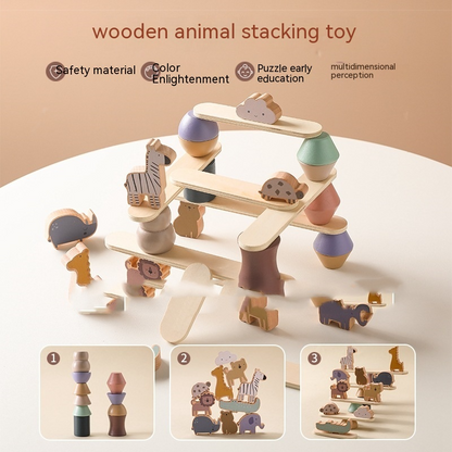 Wooden Animal Stacking Toy